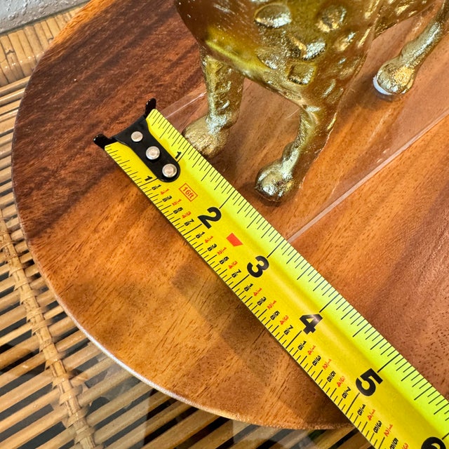 Brass Cheetah Sculptures on Lucite Bases For Sale - Image 10 of 10
