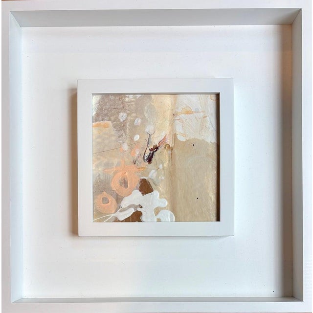 Sarah Trundle, Contemporary Abstract Framed Painting, "Warmly" For Sale