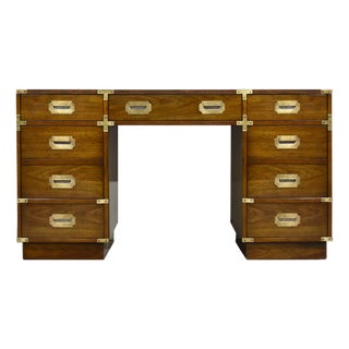 Mid Century Campaign Desk by Bernhardt Furniture For Sale