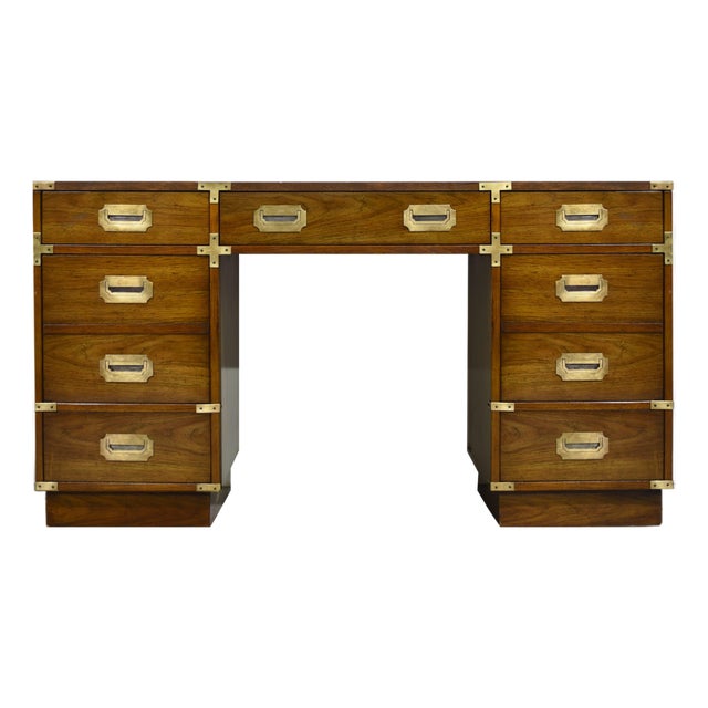 Mid Century Campaign Desk by Bernhardt Furniture For Sale