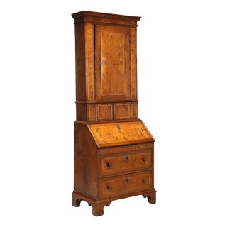 18th Century Walnut and Burl Walnut Trumeau, Italy For Sale