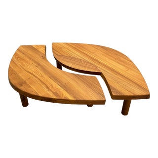 Pierre Chapo Original Wood Coffee Table Mid Century T22c For Sale