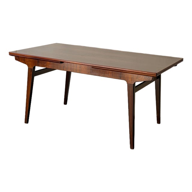 Vintage Danish Rosewood Extension Dining Table in Style of Johannes Andersen Mid-Century Modern 1960s For Sale