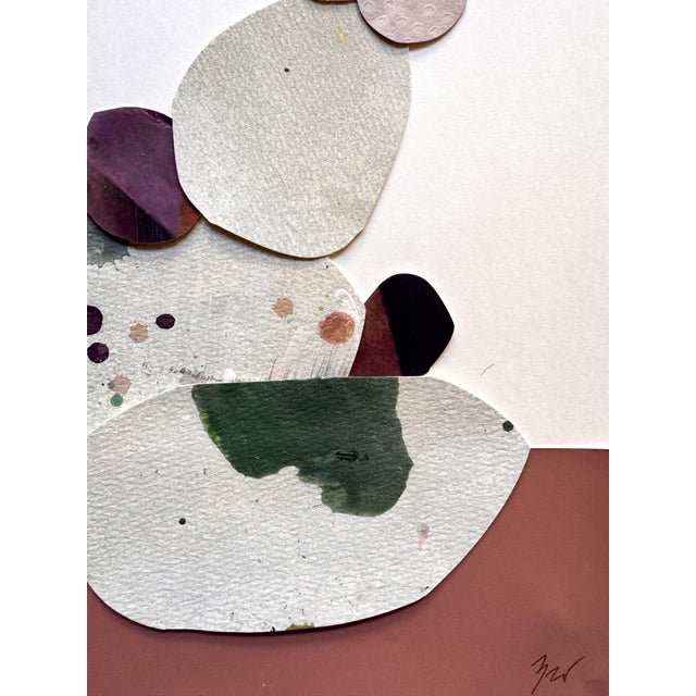 "Love Without Words 4" Original Mixed-Media Collage on Paper by Zac Woodiel For Sale In Little Rock - Image 6 of 9