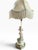 Vintage Rococo-Style Porcelain Figural Table Lamp With Fringe Shade For Sale - Image 4 of 6