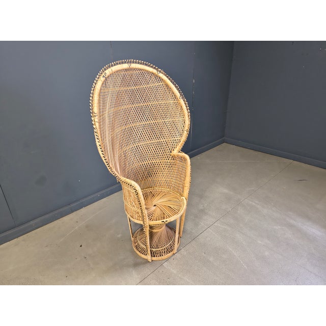 Vintage Wicker Peacock Chair, 1970s For Sale - Image 6 of 13