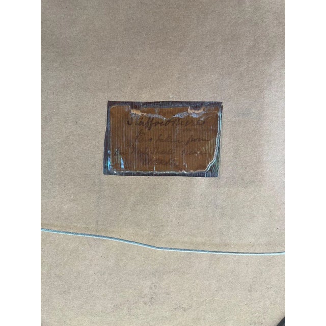 Gold Vintage Oil on Board Framed Landscape Painting For Sale - Image 8 of 8