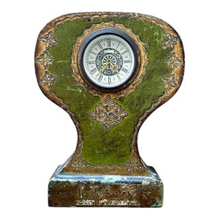 19th Century Green Florentine Clock For Sale