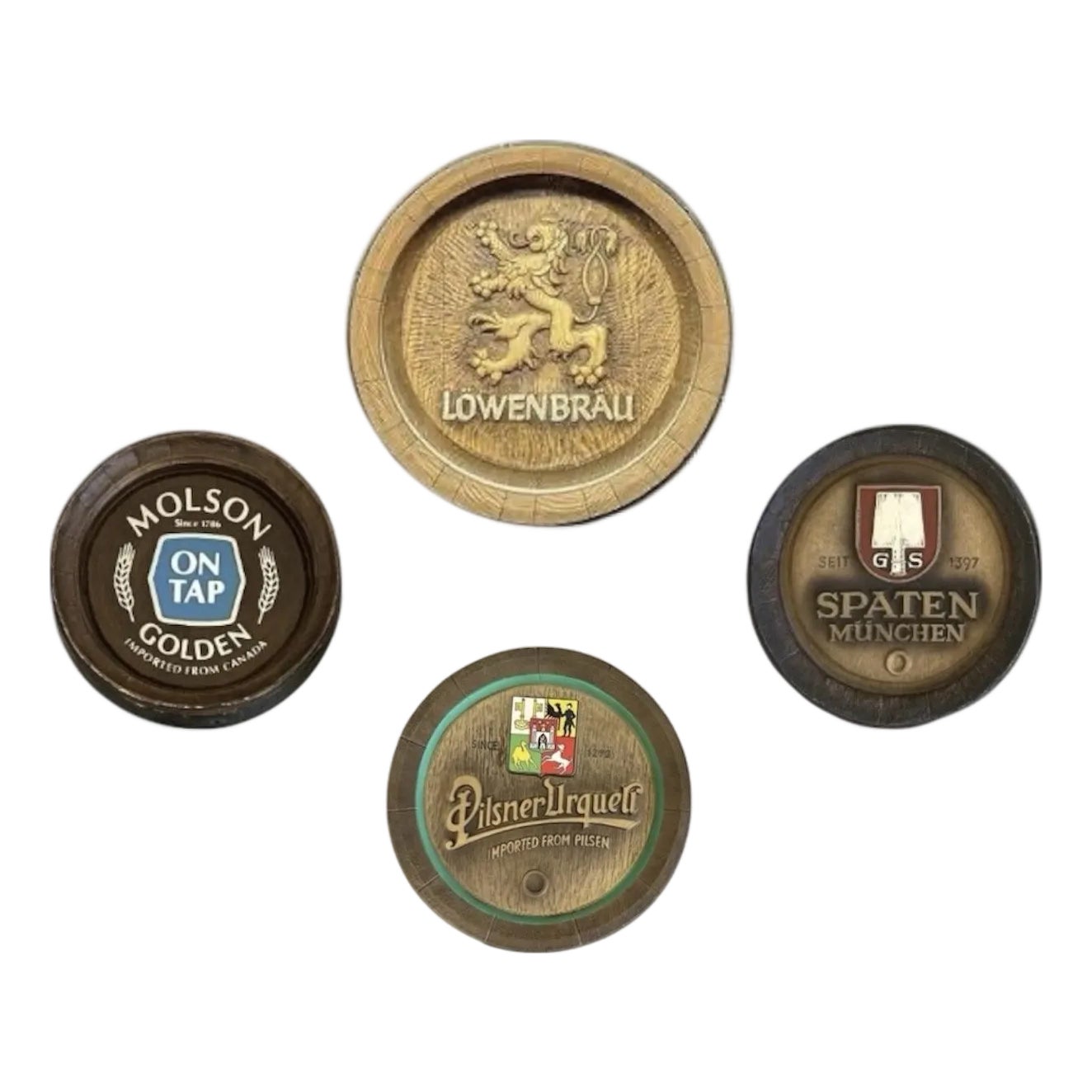 Vintage Barware Beer Barrel / Keg Wall Plaques / Signs Lowenbrau ...
