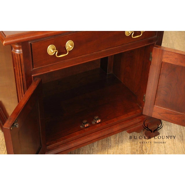 Stickley Chippendale Style Vintage Cherry Nightstand For Sale - Image 13 of 15