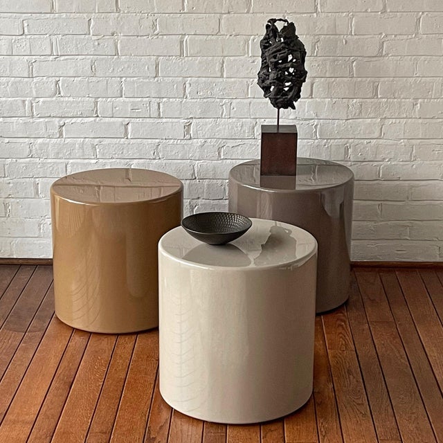 Metro Cylindrical Tables (Set of Three) For Sale In Chicago - Image 6 of 7