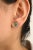 Statement Oval Emerald Diamond Everyday Studs Earring in 14k Yellow Gold- A Pair For Sale - Image 4 of 9