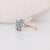 Santa Maria Aquamarine Ring in Solid 14K Yellow Gold with Natural Diamonds For Sale - Image 4 of 7