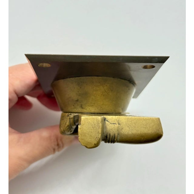 Metal Vintage Indian Brass Dancing Woman Door Handles (Pair) For Sale - Image 7 of 12