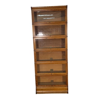 Early 20th Century Globe Wernicke Oak Barrister Bookcase For Sale