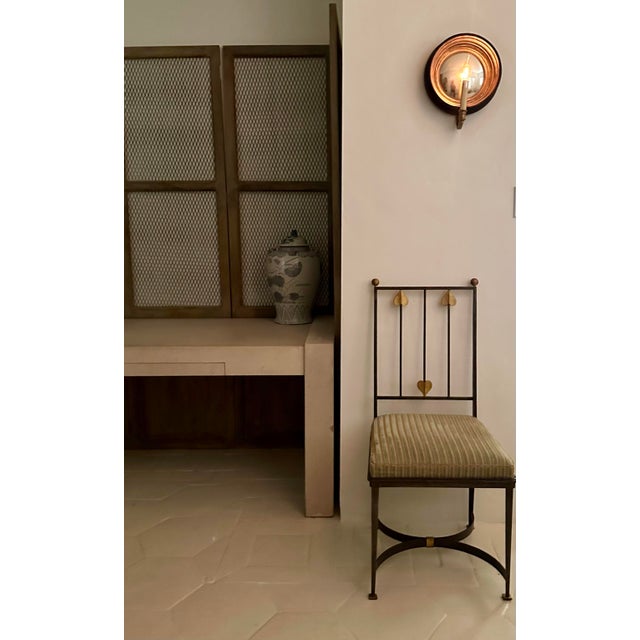 Mid 20th Century Set of 4 Iron Chairs For Sale - Image 4 of 12