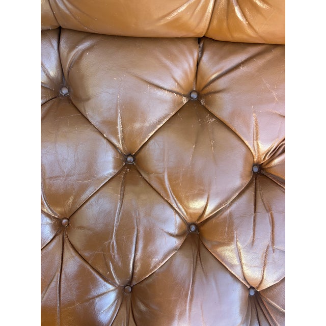 Iconic Vintage Cocheo Brothers Chesterfield Tufted Leather Sofa For Sale In Chicago - Image 6 of 12