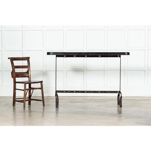 English Wrought Iron Pine Console Table, 1900s For Sale - Image 14 of 18