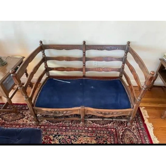 Attractive arts and crafts era sofa from the 20th century available for sale. Feudal Oak is a line of furniture that was...