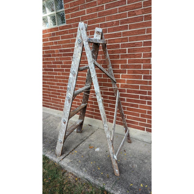 Antique Painter’s Ladder – Circa 1930s For Sale - Image 4 of 5
