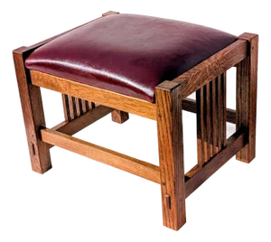 1990s Authentic Stickley Mission Oak Spindle Footstool #89-395 – April 1991 – Mint Condition
