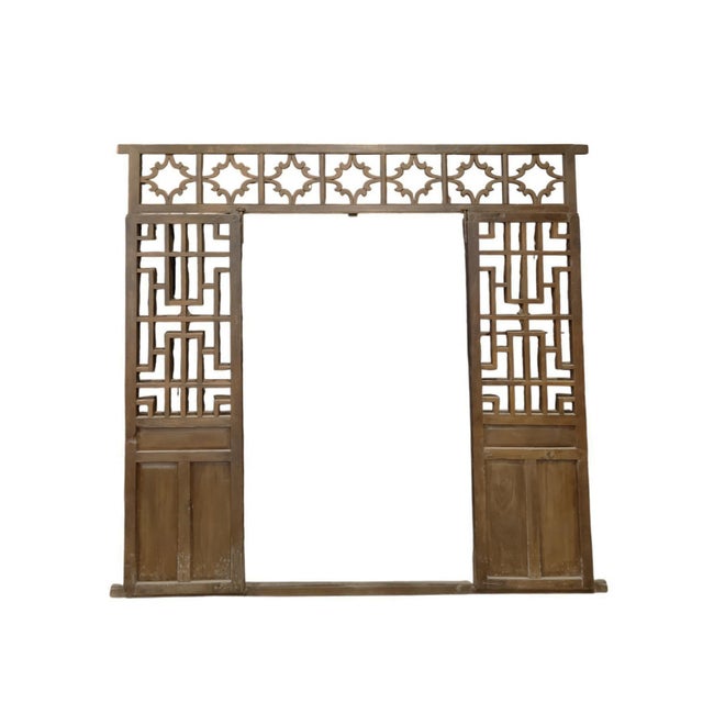 Chinese Antique Chinese Lattice Door Screen Panel For Sale - Image 3 of 5