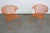 Metal Pair of Mid-Century Modern Atomic Orange Salterini Style Outdoor Metal Curved Back Chairs Set B For Sale - Image 7 of 13