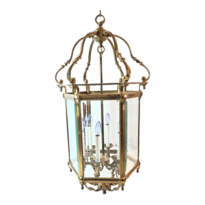 Very Large Old Regency Brass Lantern Early 1900 English