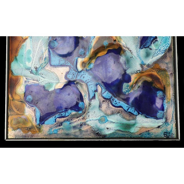 Bodil Eje, Hand-Crafted Wall Composition, 1960s, Enameled Copper For Sale - Image 3 of 5