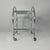 Italian Modern Cart in Steel and Glass with Casters, 1970s For Sale - Image 3 of 15