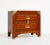 1970s Campaign Chinoiserie nightstand by Huntley for Thomasville has a rectangular wood case with a warm reddish-brown...