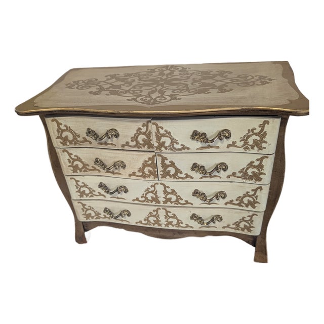 Vintage Florentine Italian Jewelry Music Box For Sale