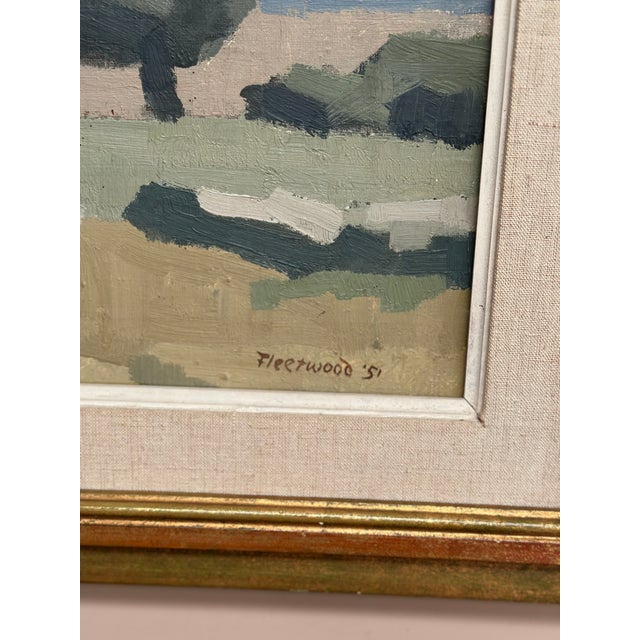 William Herbert Fleetwood, Landscape, 1951, Oil Painting on Canvas, Framed For Sale - Image 8 of 18