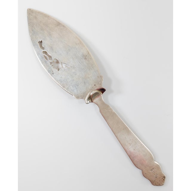 Mid-Century Mexican Art Nouveau Sterling Silver Cake Server by Sandborns and R. Lopez For Sale In New York - Image 6 of 11