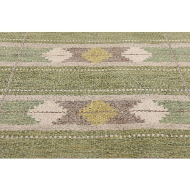 Mid 20th Century Ingegerd Silow Swedish Rollakan Rug, 04'07 X 06'08 For Sale - Image 5 of 10