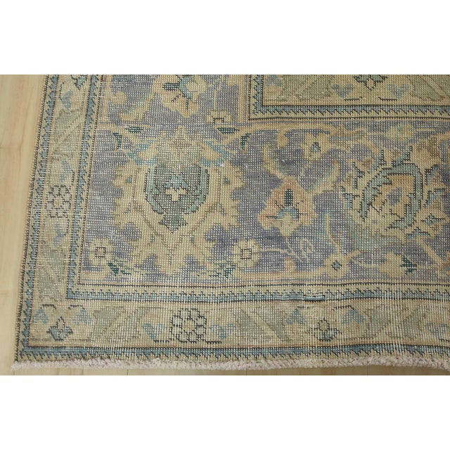 Tabriz Rug 10′ X 12’2” Pink Wool Vintage Distressed Hand-Knotted Carpet For Sale - Image 12 of 15