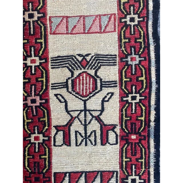 Silk Verneh Soumak Embroidered Flat Rug For Sale - Image 14 of 18