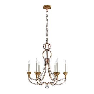 Visual Comfort Niermann Weeks Milan Chandelier in Venetian Gold Finish For Sale