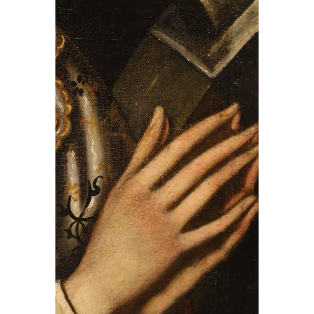 Francesco Curradi, Saint Catherine of Alexandria Curradi, 17th Century, Oil Painting on Canvas, Framed For Sale - Image 8 of 16