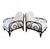 Italian armchairs, circa 1950, made of bent and ebonized beech wood. The curves and spirals along the sides are...
