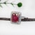 6.7ct Statement Ruby Ring w Natural Diamond Halo in 14K White Gold | EM 11x9mm For Sale - Image 4 of 6