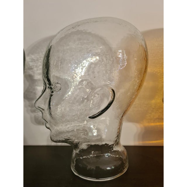 Tinted Glass Display Heads, 1970s, Set of 4 For Sale - Image 3 of 13