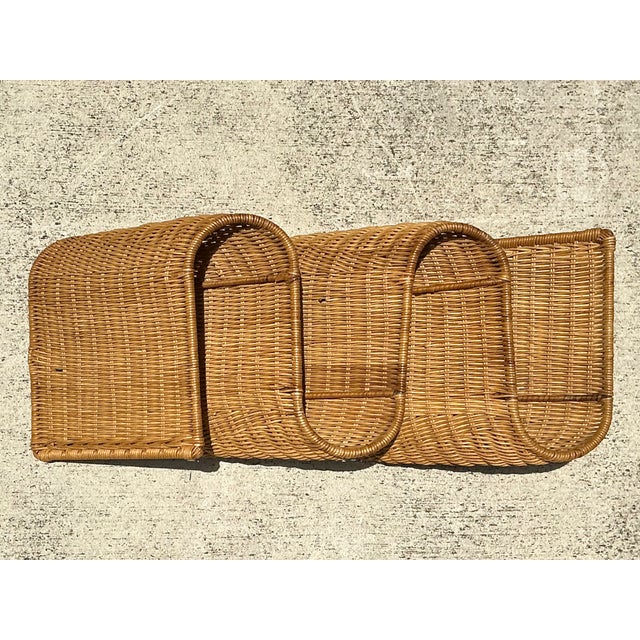 Vintage Woven Rattan Wall Sculpture For Sale - Image 12 of 14