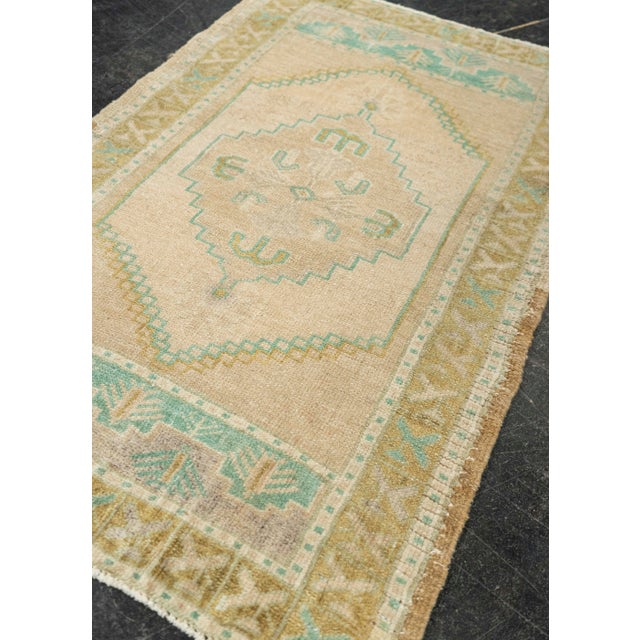 Textile Turkish Mini Rug Oriental Hand Knotted Vintage Rug 2'0" x 3'3" #21056 For Sale - Image 7 of 8