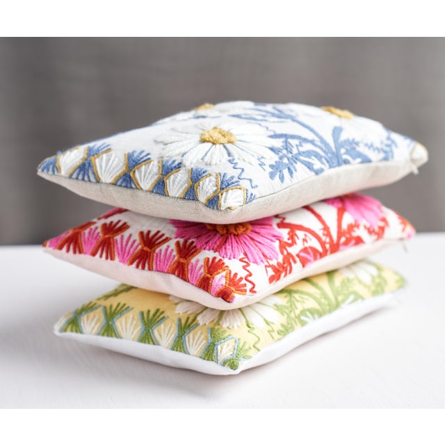 Not Yet Made - Made To Order Schumacher Marguerite Embroidery Pillow in Buttercup For Sale - Image 5 of 7