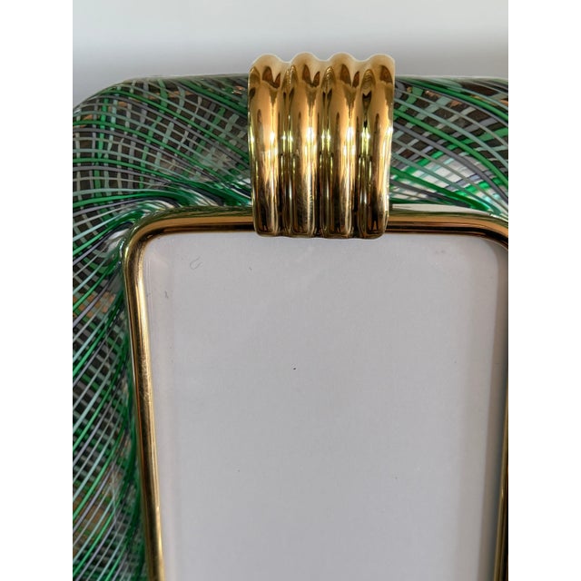 Light Green Filigree Murano Glass Frame, 2000s For Sale - Image 7 of 11
