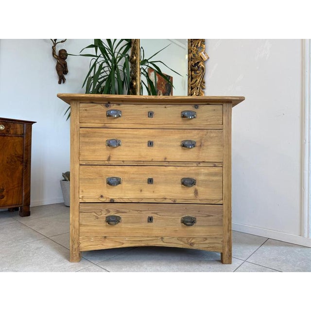 Original Art Nouveau 4-Drawer Chest of Drawers Dimensions: Height x Width x Depth 93 x 101 x 55 cm. For sale is a very...
