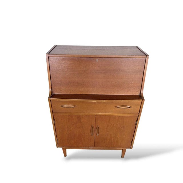Brown Mid-Century Teak Bureau or Bar Cabinet from Jentique, 1960s For Sale - Image 8 of 11