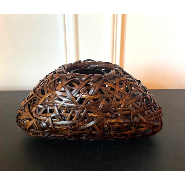Japanese Woven Ikebana Hanging Basket by Suemura Shobun For Sale - Image 17 of 18