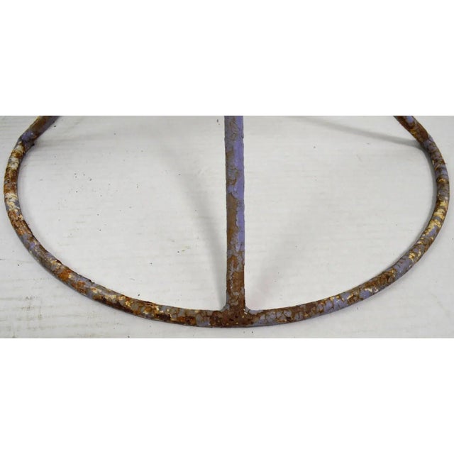 Early 20th Century Wrought Iron Side Table Stool by Leinfelder C 1939 For Sale - Image 5 of 8